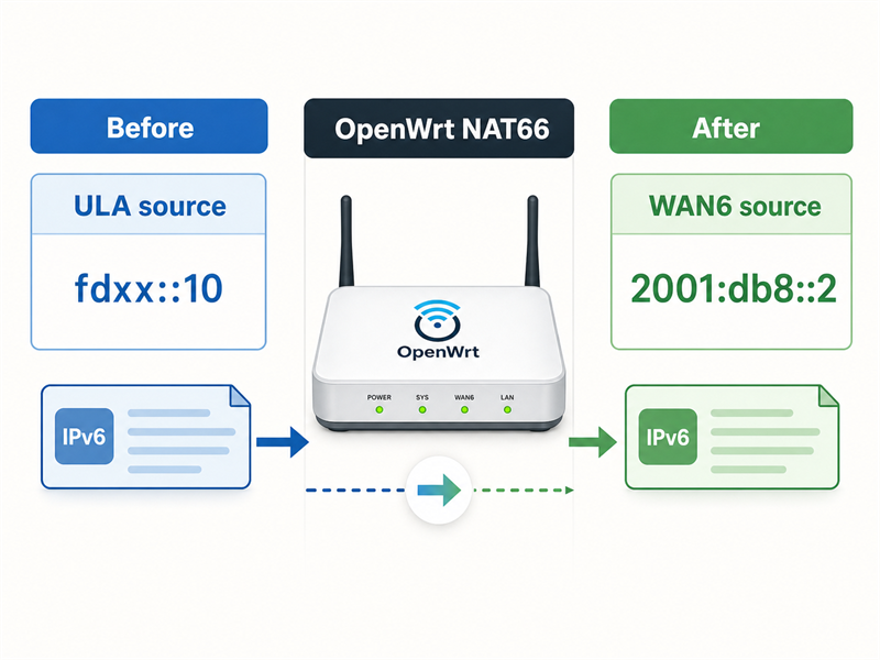 OpenWrt NAT66 配置教程